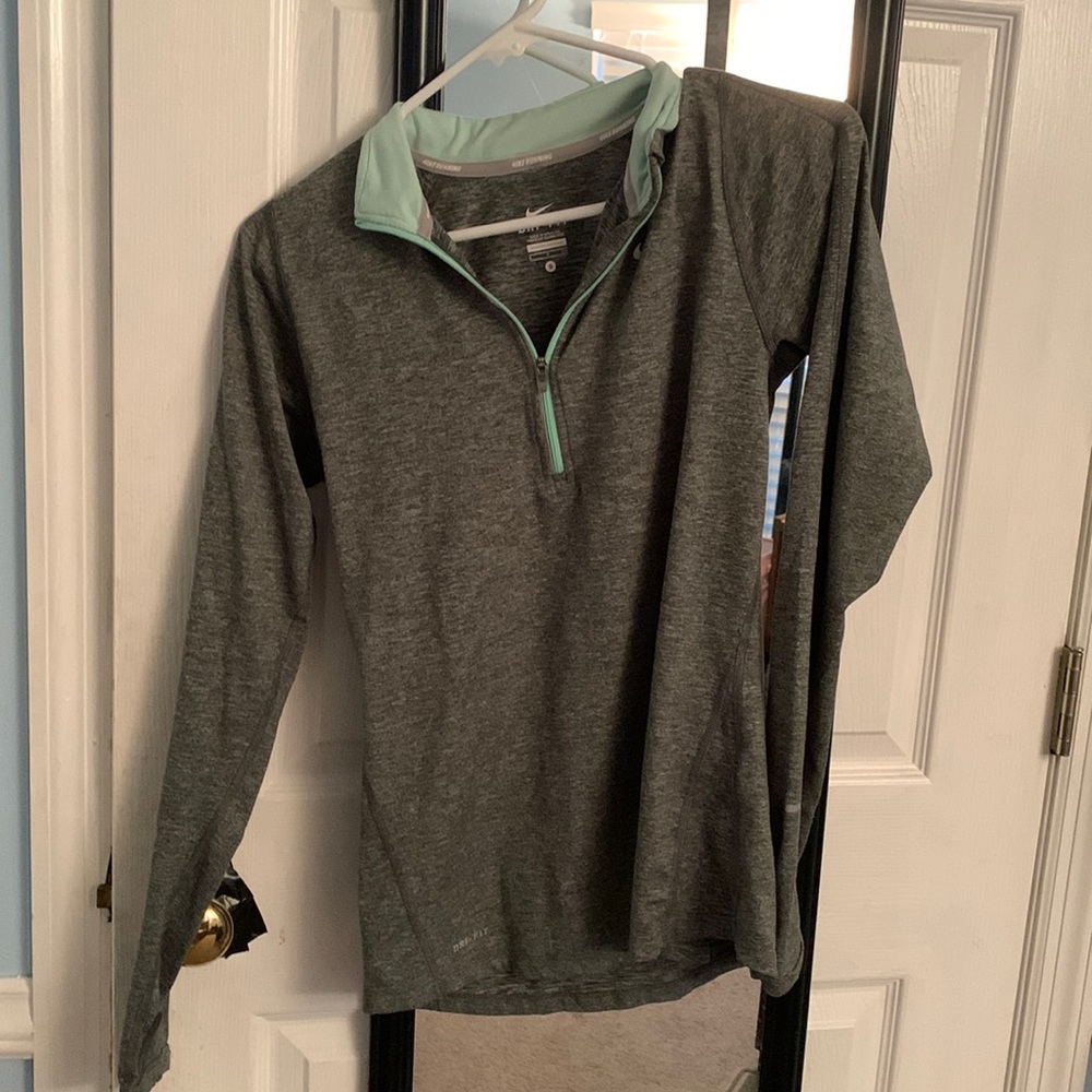 Blue and mint greenish quarter zip Nike size small